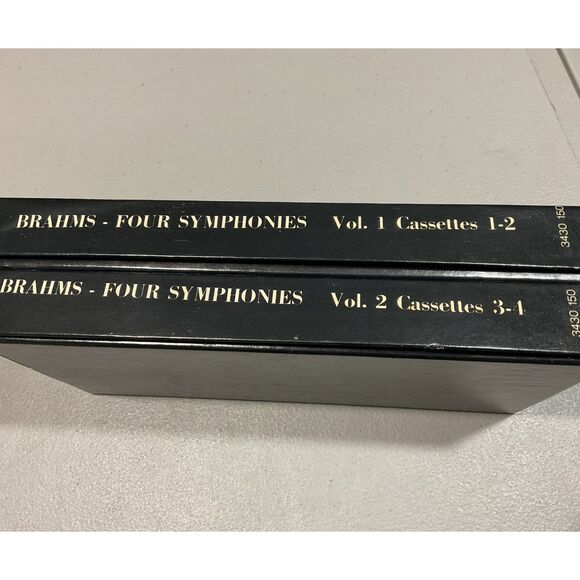 Vintage Brahms Four Symphonies Volume 1 and 2 Cassette Set - Picture 2 of 3